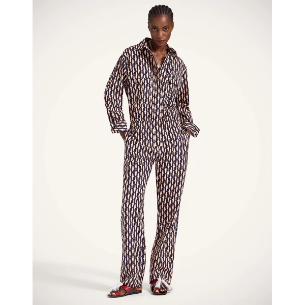La Double J Aviator Jumpsuit in Pesciolini Blue, view 4