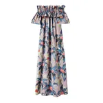 La DoubleJ Breakfast Dress in Maxi Tropicana Mauve - Dresses - Milanese Maximalist Fashion at Luxury Shoes La Double J Breakfast Dress in Maxi Tropicana Mauve