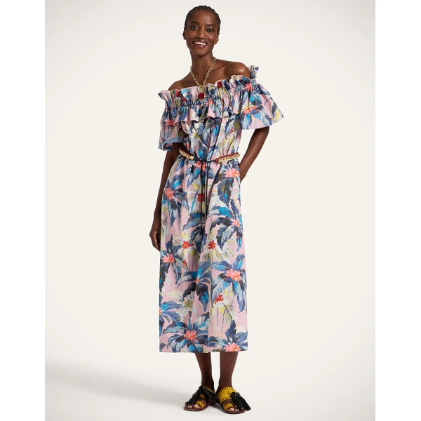 La Double J Breakfast Dress in Maxi Tropicana Mauve, view 5