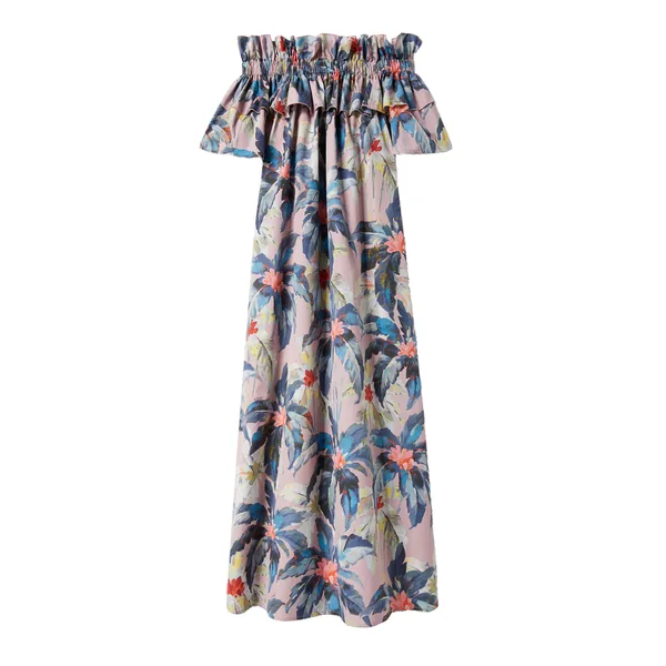 La Double J Breakfast Dress in Maxi Tropicana Mauve