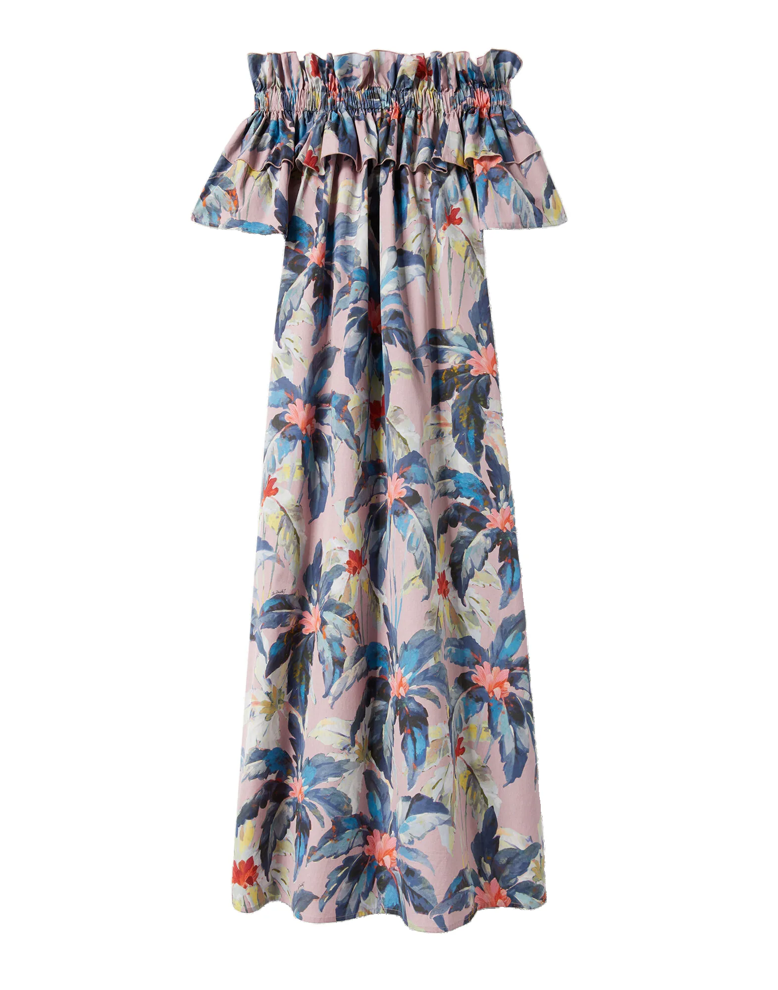 La DoubleJ Breakfast Dress in Maxi Tropicana Mauve - Dresses - Milanese Maximalist Fashion at Luxury Shoes La Double J Breakfast Dress in Maxi Tropicana Mauve
