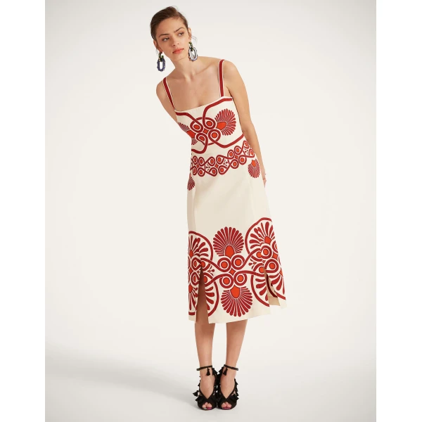 La Double J Buy Me A Martini Dress in Medallion Placée Cream, view 2