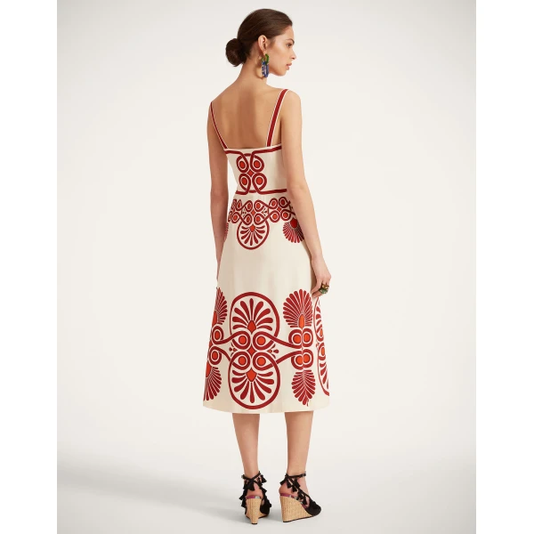 La Double J Buy Me A Martini Dress in Medallion Placée Cream, view 3