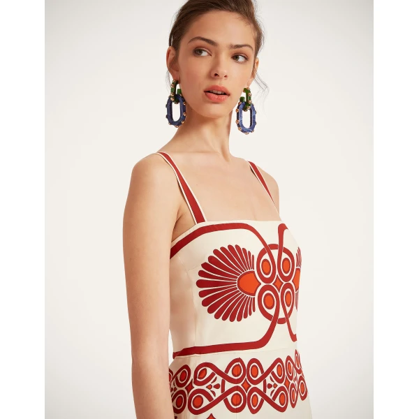 La Double J Buy Me A Martini Dress in Medallion Placée Cream, view 5
