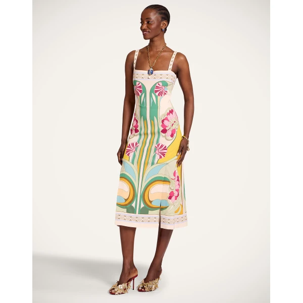 La Double J Buy Me A Martini Dress in Tulip Placée Green, view 2