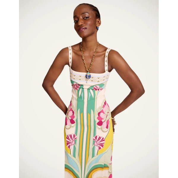 La Double J Buy Me A Martini Dress in Tulip Placée Green, view 4