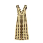 La DoubleJ Caper Dress in Multicolor Gold & Pink - Dresses - Milanese Maximalist Fashion at Luxury Shoes La Double J Caper Dress in Multicolor Gold & Pink