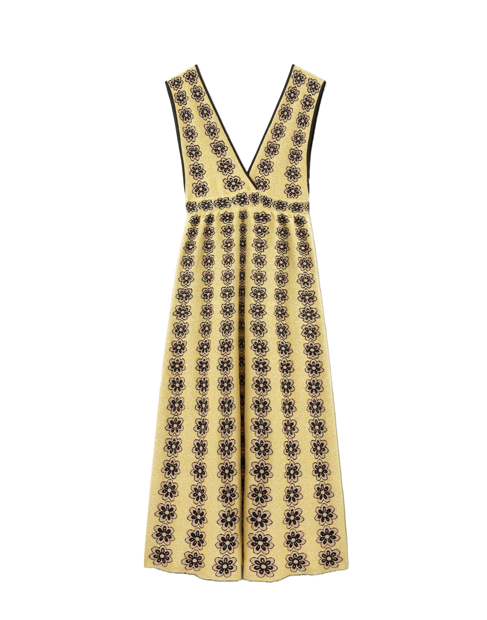 La DoubleJ Caper Dress in Multicolor Gold & Pink - Dresses - Milanese Maximalist Fashion at Luxury Shoes La Double J Caper Dress in Multicolor Gold & Pink