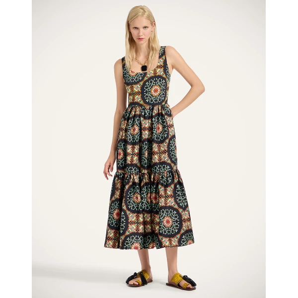 La Double J Capri Dress in Ballata Black, view 2