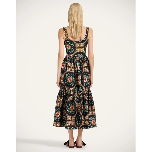 La Double J Capri Dress in Ballata Black, view 3