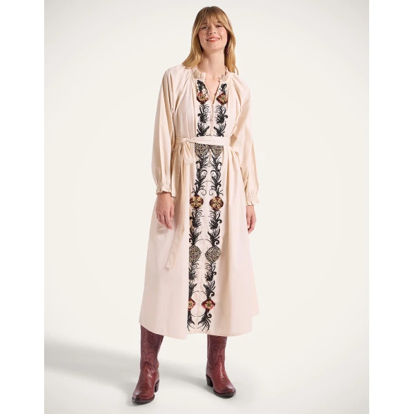 La Double J Cerere Shirt Dress in Solid Pale Pink, view 4