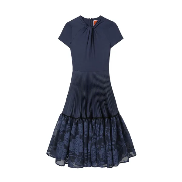 La Double J Chignon Dress in Solid Midnight Blue
