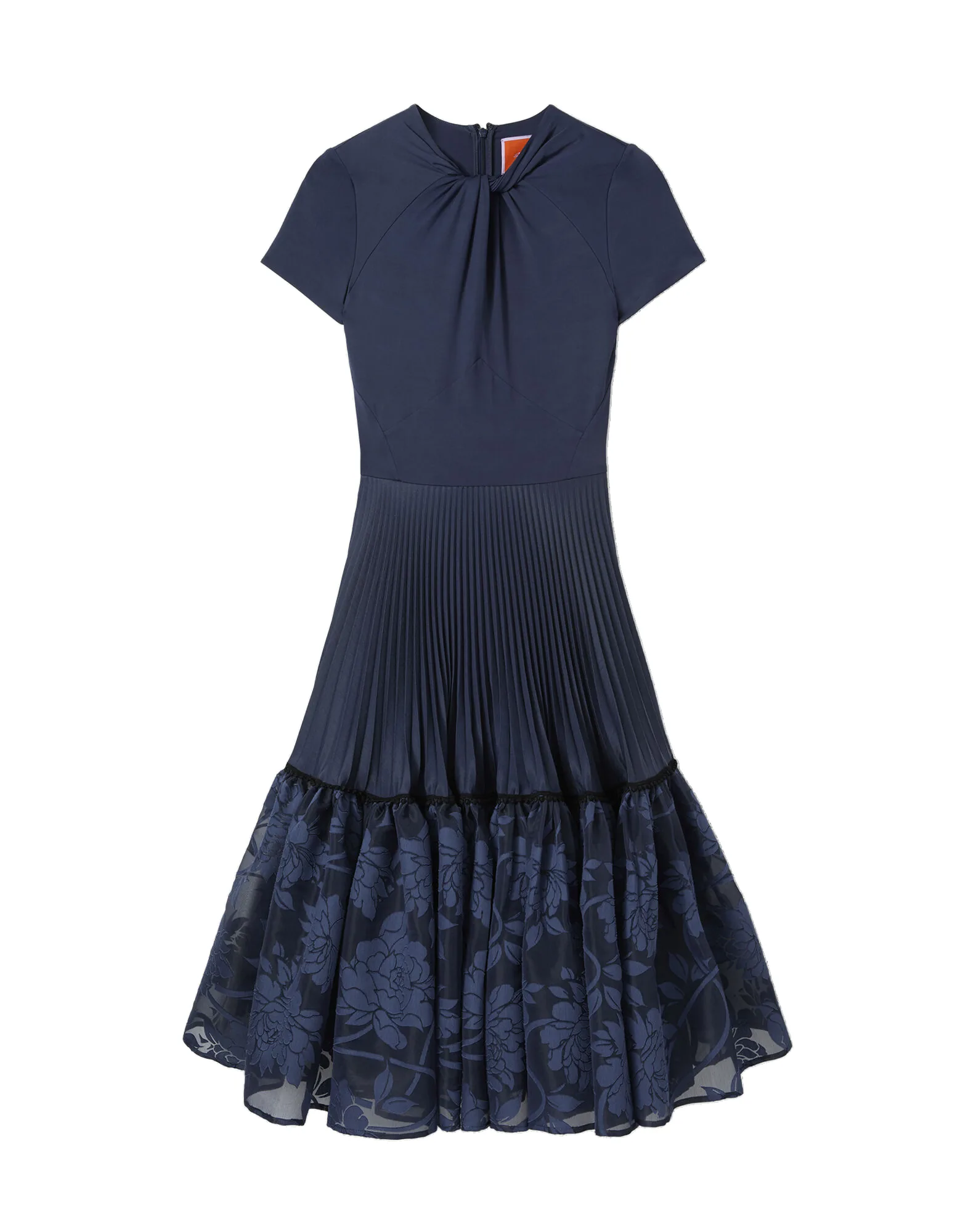 La DoubleJ Chignon Dress in Solid Midnight Blue - Dresses - Milanese Maximalist Fashion at Luxury Shoes La Double J Chignon Dress in Solid Midnight Blue