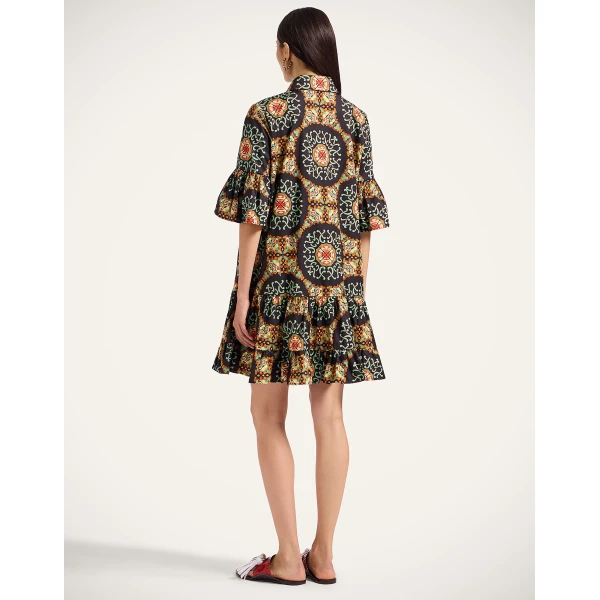 La Double J Choux Dress in Ballata Black, view 3