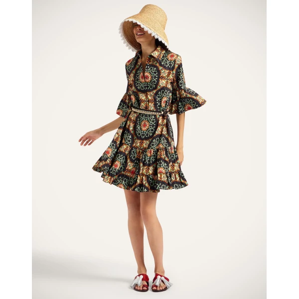 La Double J Choux Dress in Ballata Black, view 4
