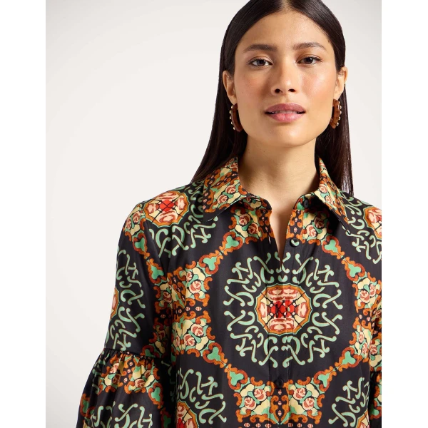 La Double J Choux Dress in Ballata Black, view 5