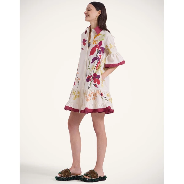La Double J Choux Dress in Corsage Placée Ivory, view 4