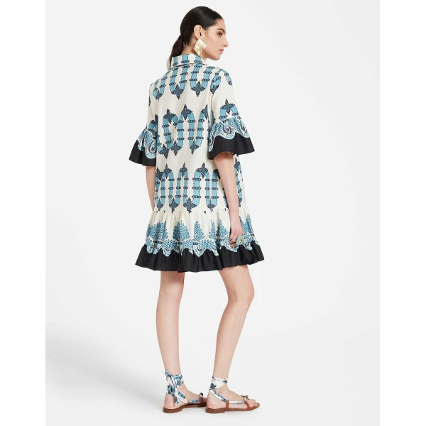 La Double J Choux Dress in Scirocco Placée Ivory, view 3