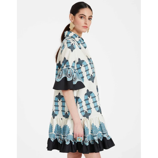 La Double J Choux Dress in Scirocco Placée Ivory, view 4
