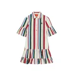 La DoubleJ Choux Dress in Stripes Multicolor - Dresses - Milanese Maximalist Fashion at Luxury Shoes La Double J Choux Dress in Stripes Multicolor