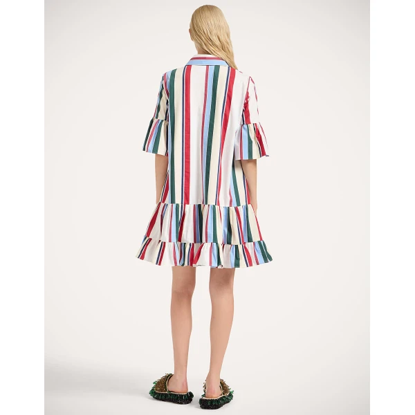 La Double J Choux Dress in Stripes Multicolor, view 3