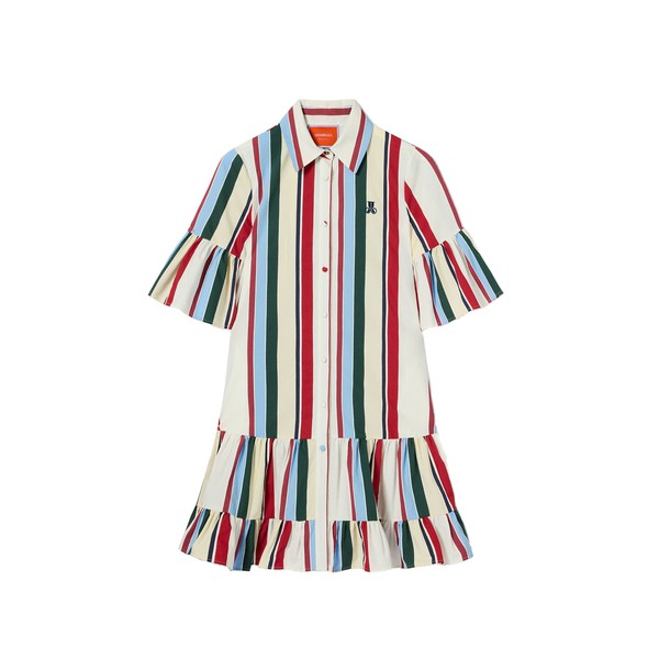 La Double J Choux Dress in Stripes Multicolor