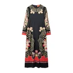 La Double J Clingy Swing in Cornucopia Placée Black Dress