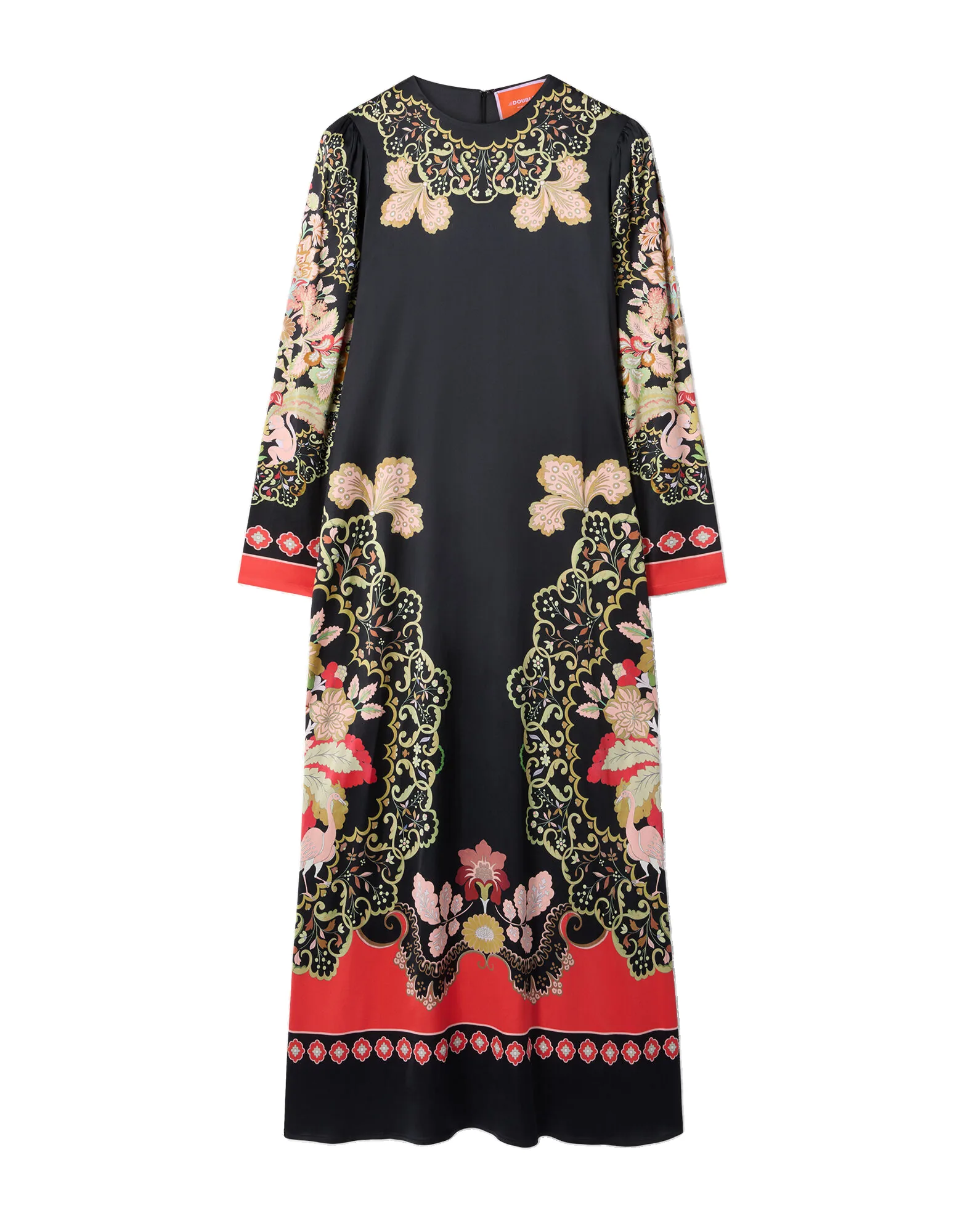 La DoubleJ Clingy Swing in Cornucopia Placée Black - Dresses - Milanese Maximalist Fashion at Luxury Shoes La Double J Clingy Swing in Cornucopia Placée Black Dress