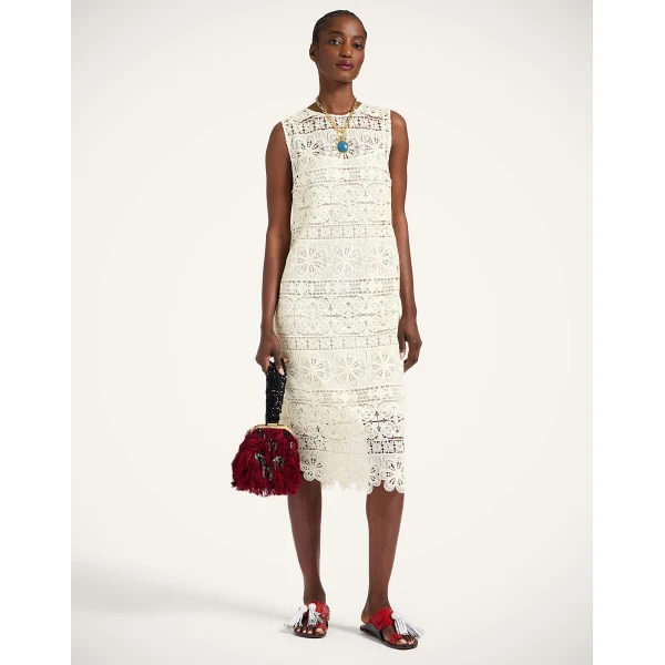 La Double J Column Dress in Caper Light Yellow, view 2