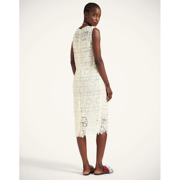 La Double J Column Dress in Caper Light Yellow, view 3