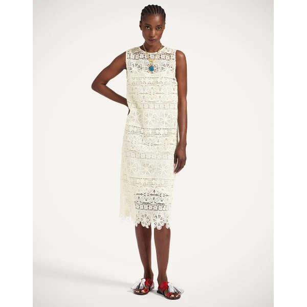 La Double J Column Dress in Caper Light Yellow, view 4
