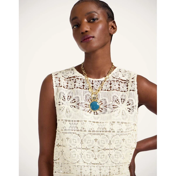 La Double J Column Dress in Caper Light Yellow, view 5