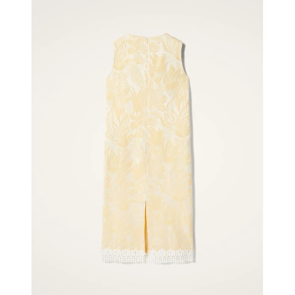 La Double J Column Dress in Iris Yellow, view 6