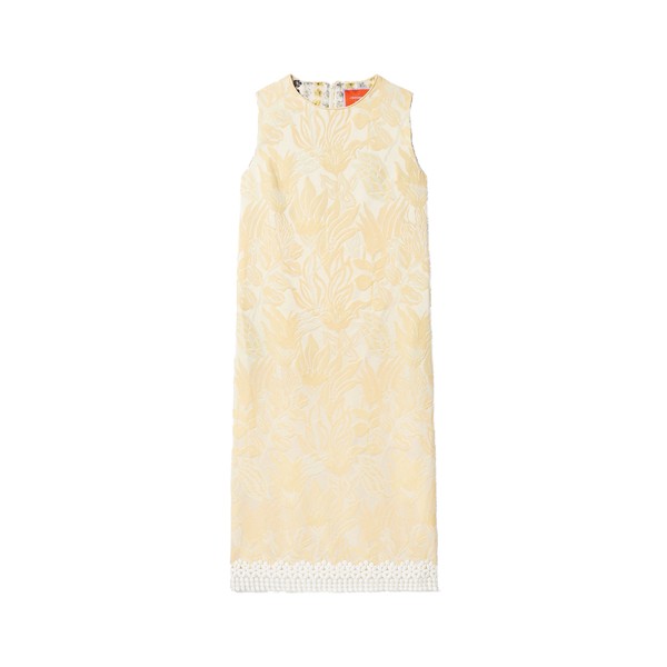 La Double J Column Dress in Iris Yellow