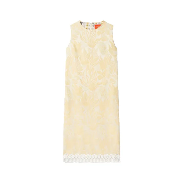 La Double J Column Dress in Iris Yellow