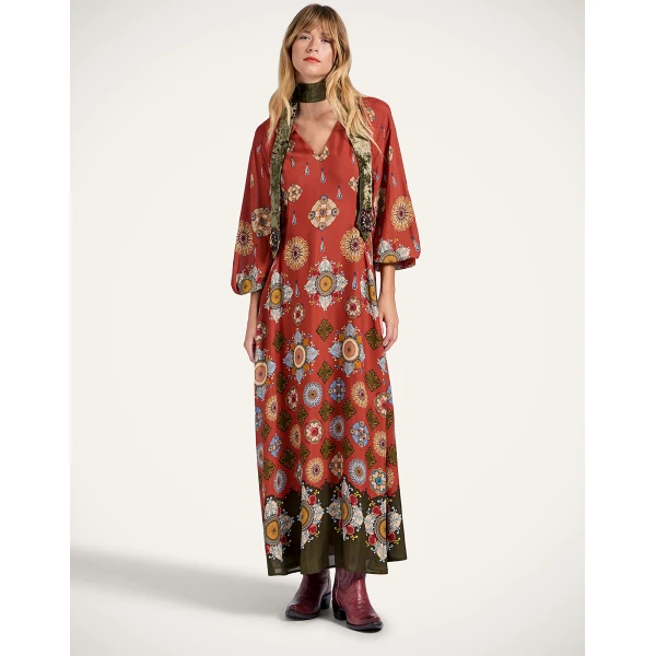 La Double J Diva Dress in Nucleus Rust, view 2