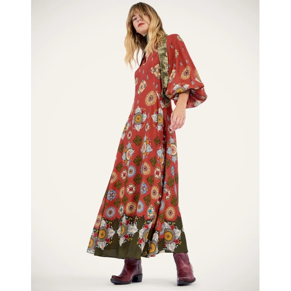 La Double J Diva Dress in Nucleus Rust, view 4