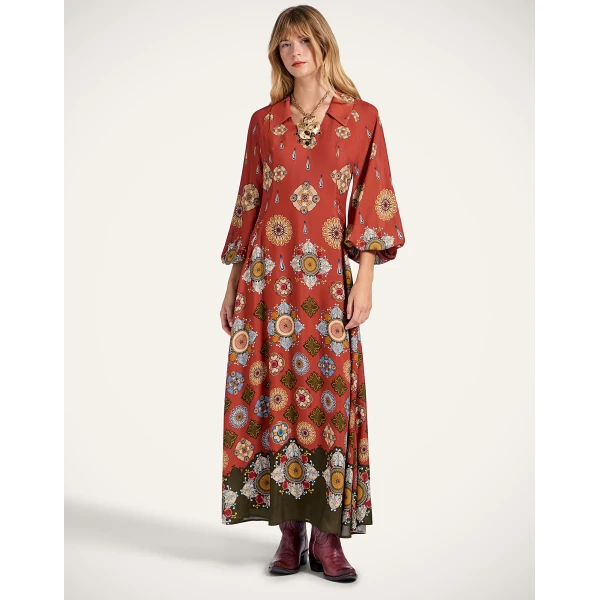 La Double J Diva Dress in Nucleus Rust, view 5