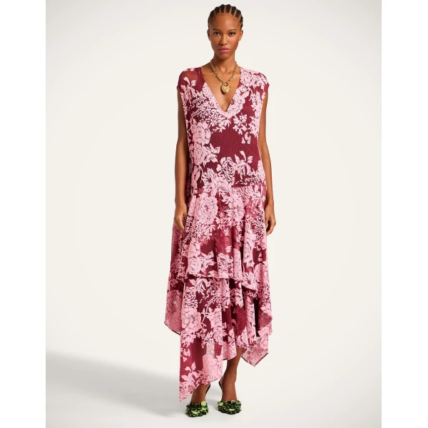 La Double J Do It All Lacey Dress in Solid Pink, view 4