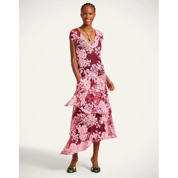 La Double J Do It All Lacey Dress in Solid Pink, view 6