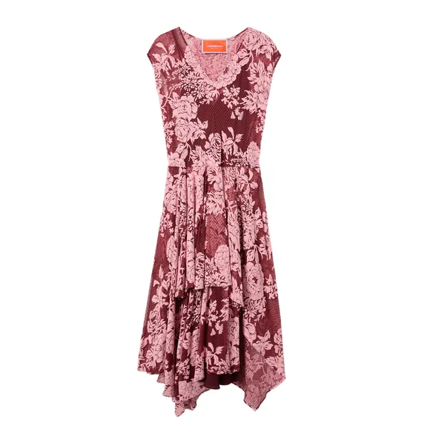 La Double J Do It All Lacey Dress in Solid Pink