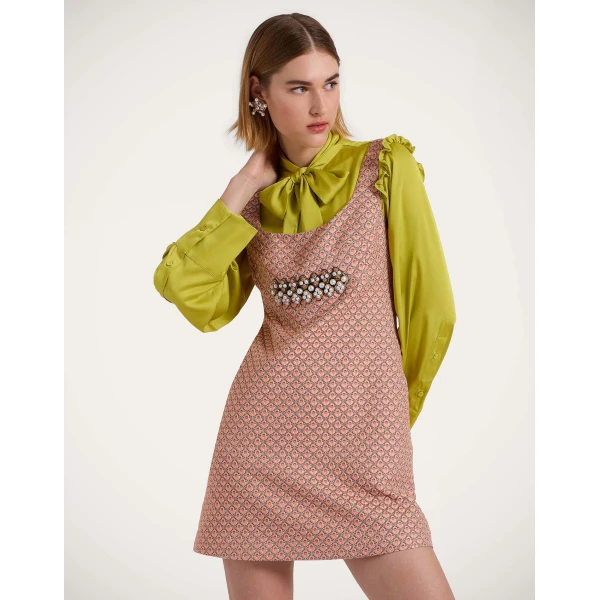 La Double J Ella Mini Dress in Tulip Pale Pink, view 2