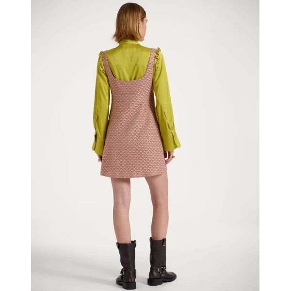 La Double J Ella Mini Dress in Tulip Pale Pink, view 3