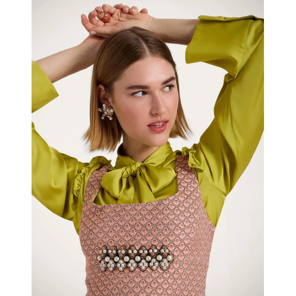 La Double J Ella Mini Dress in Tulip Pale Pink, view 5