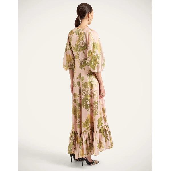 La Double J Eve-Ning V Dress in Coven Pink, view 3