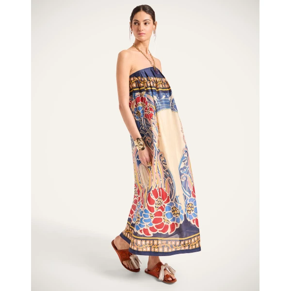 La Double J Filter Dress in Lemuria Placée Blue, view 2