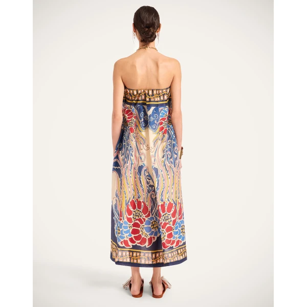 La Double J Filter Dress in Lemuria Placée Blue, view 3