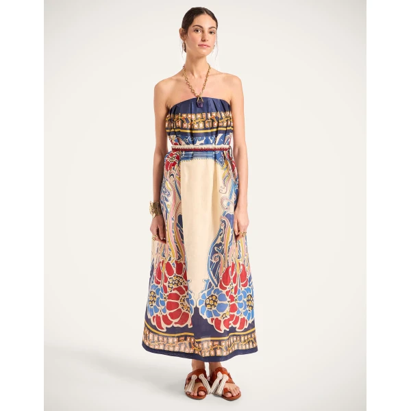 La Double J Filter Dress in Lemuria Placée Blue, view 4
