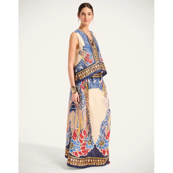 La Double J Filter Dress in Lemuria Placée Blue, view 5