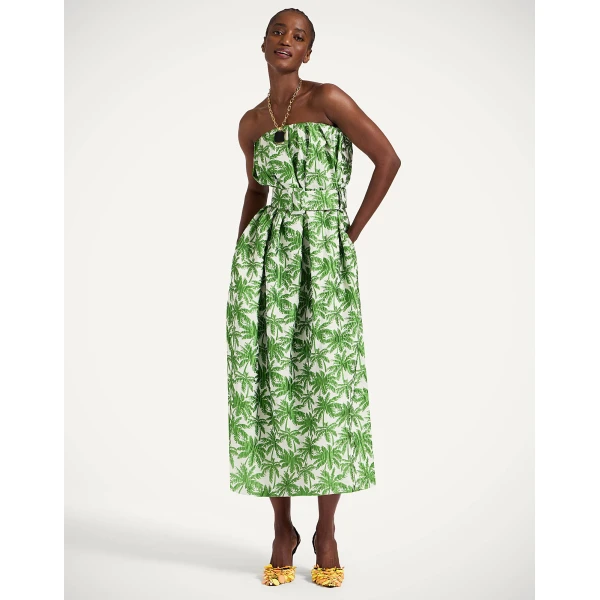 La Double J Filter Dress in Tropicana White, view 2